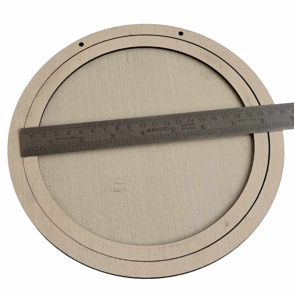 Embroidery Display Frame Veneer Circle Standard  Cream