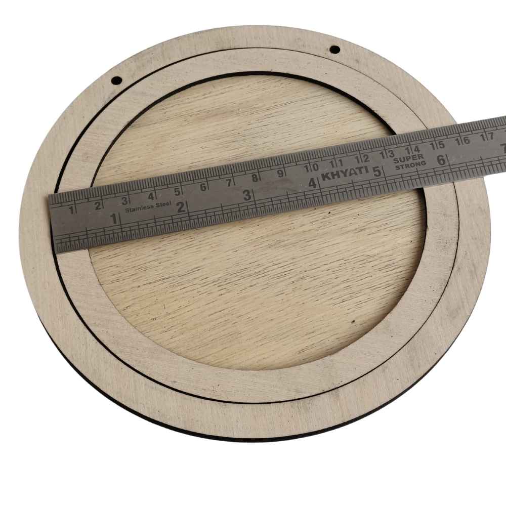 Embroidery Display Frame Veneer Circle Standard Cream Embroidery Display Frame Veneer Circle Standard Cream