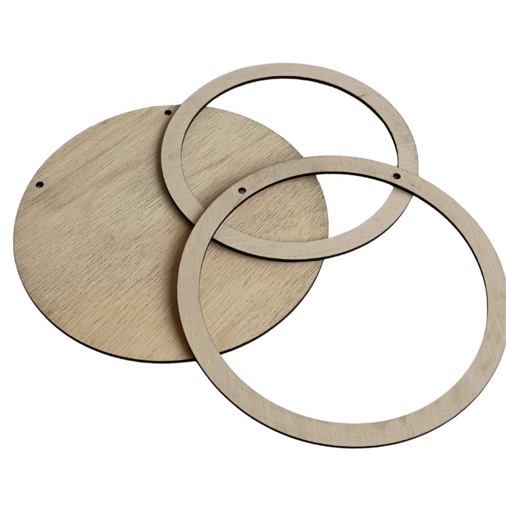 Embroidery Display Frame Veneer Circle Standard Cream Embroidery Display Frame Veneer Circle Standard Cream