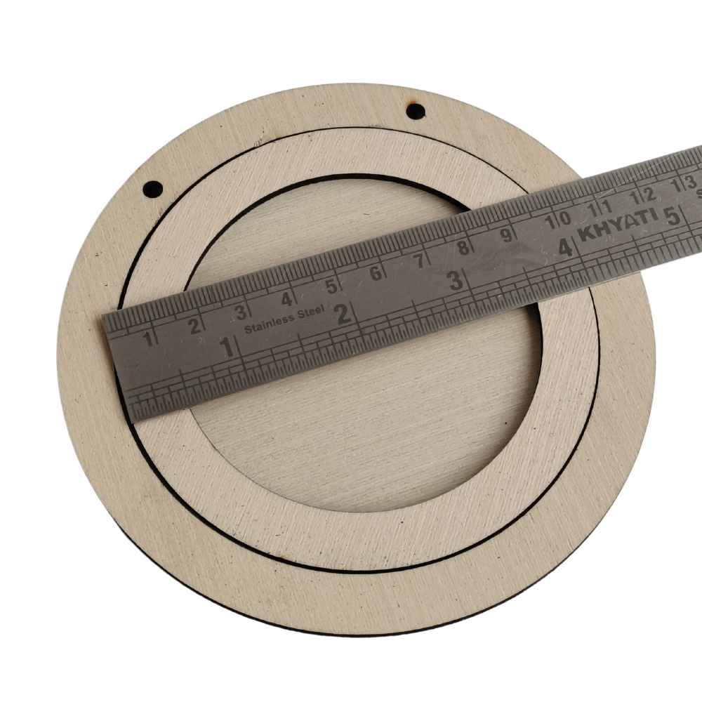 Embroidery Display Frame Veneer Circle Standard Cream Embroidery Display Frame Veneer Circle Standard Cream