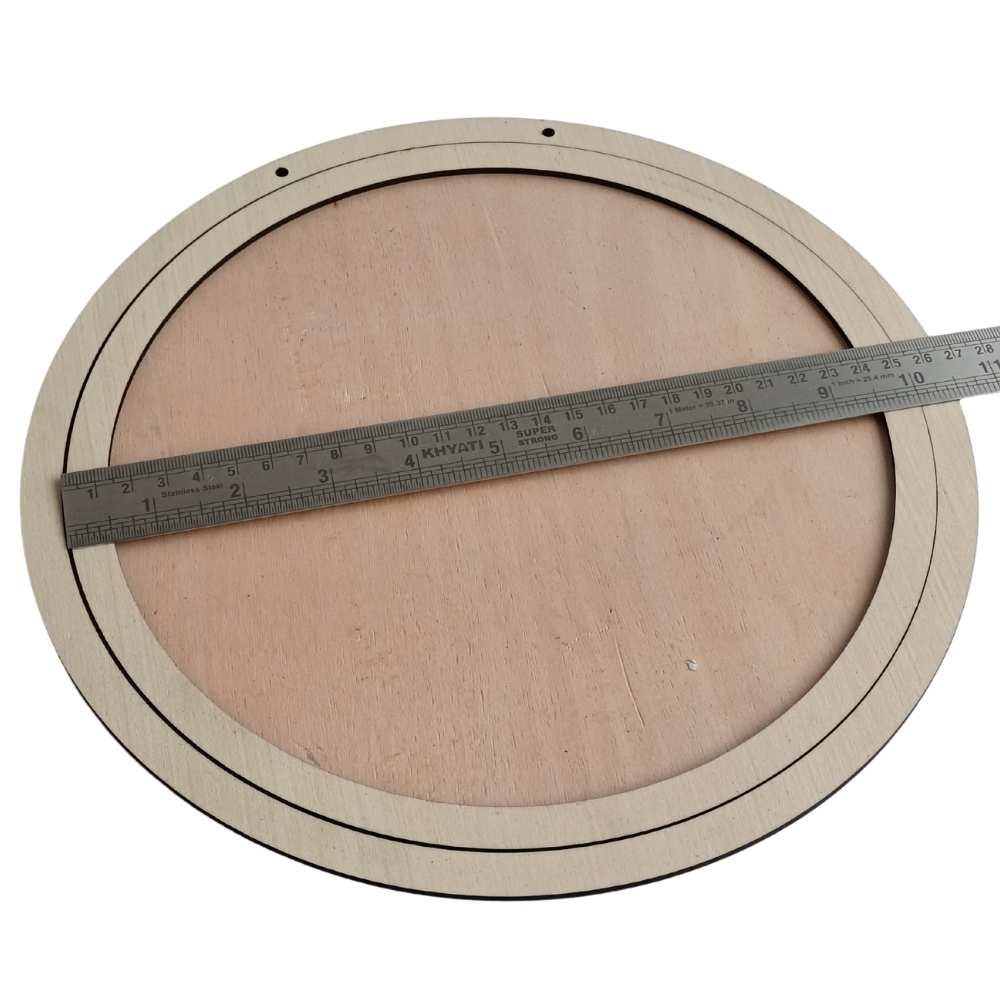 Embroidery Display Frame Veneer Circle Standard Cream Embroidery Display Frame Veneer Circle Standard Cream