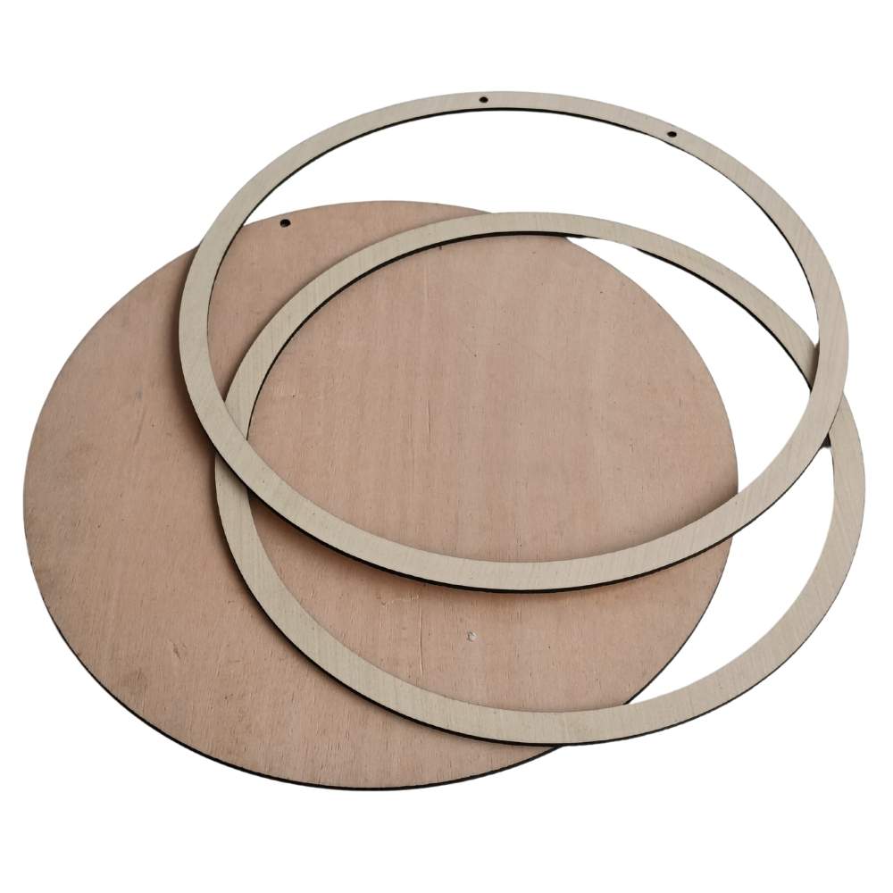 Embroidery Display Frame Veneer Circle Standard Cream Embroidery Display Frame Veneer Circle Standard Cream