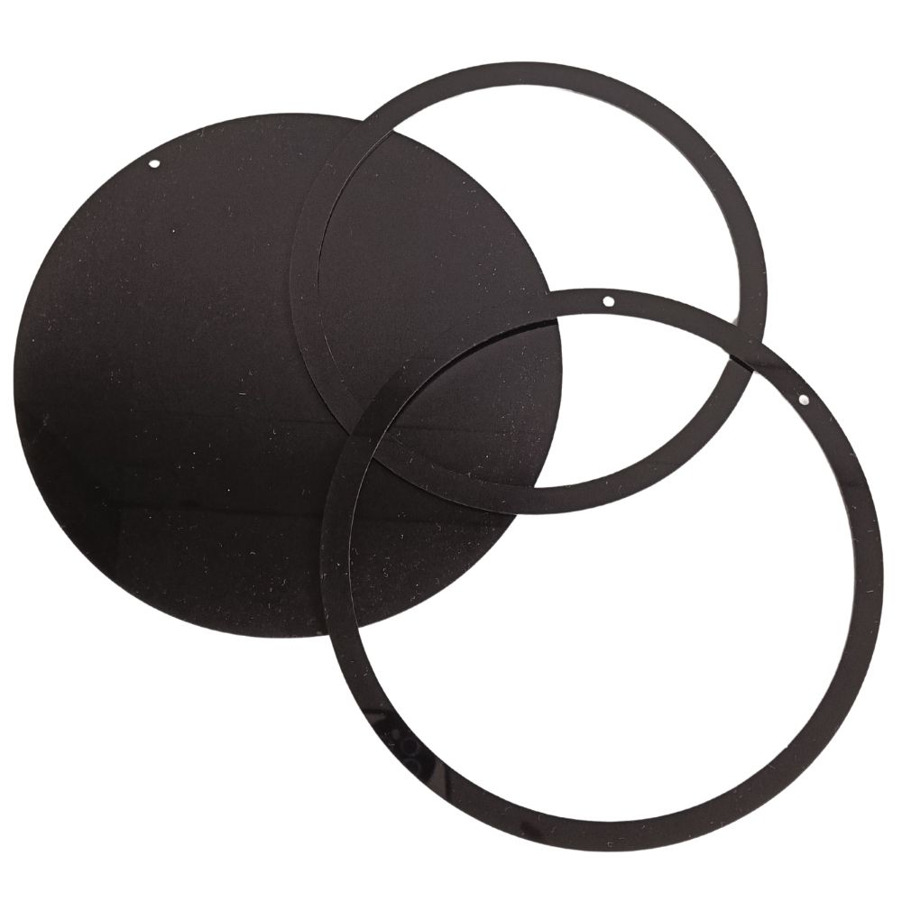 Embroidery Display Frame Acrylic Circle Standard Black Embroidery Display Frame Acrylic Circle Standard Black