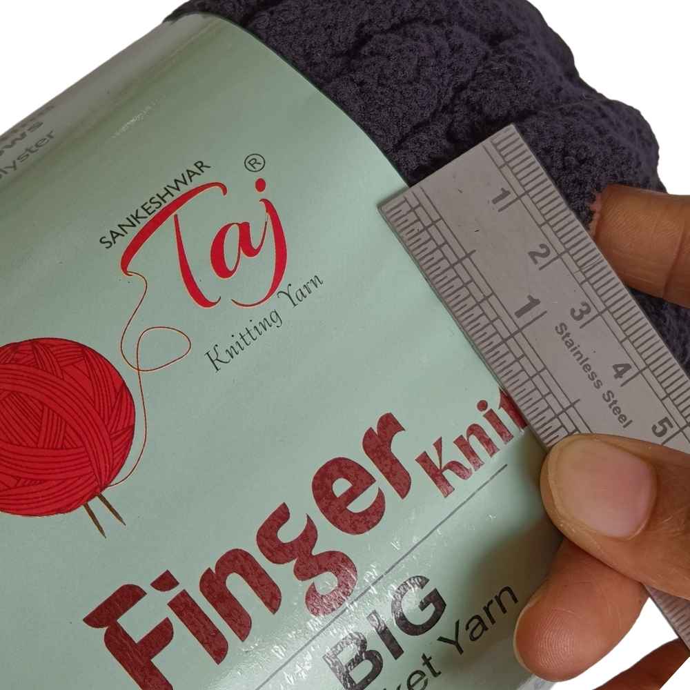 Taj Finger Knit Yarn - Black