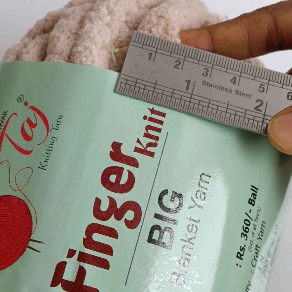 Taj Finger Knit Yarn - Beige