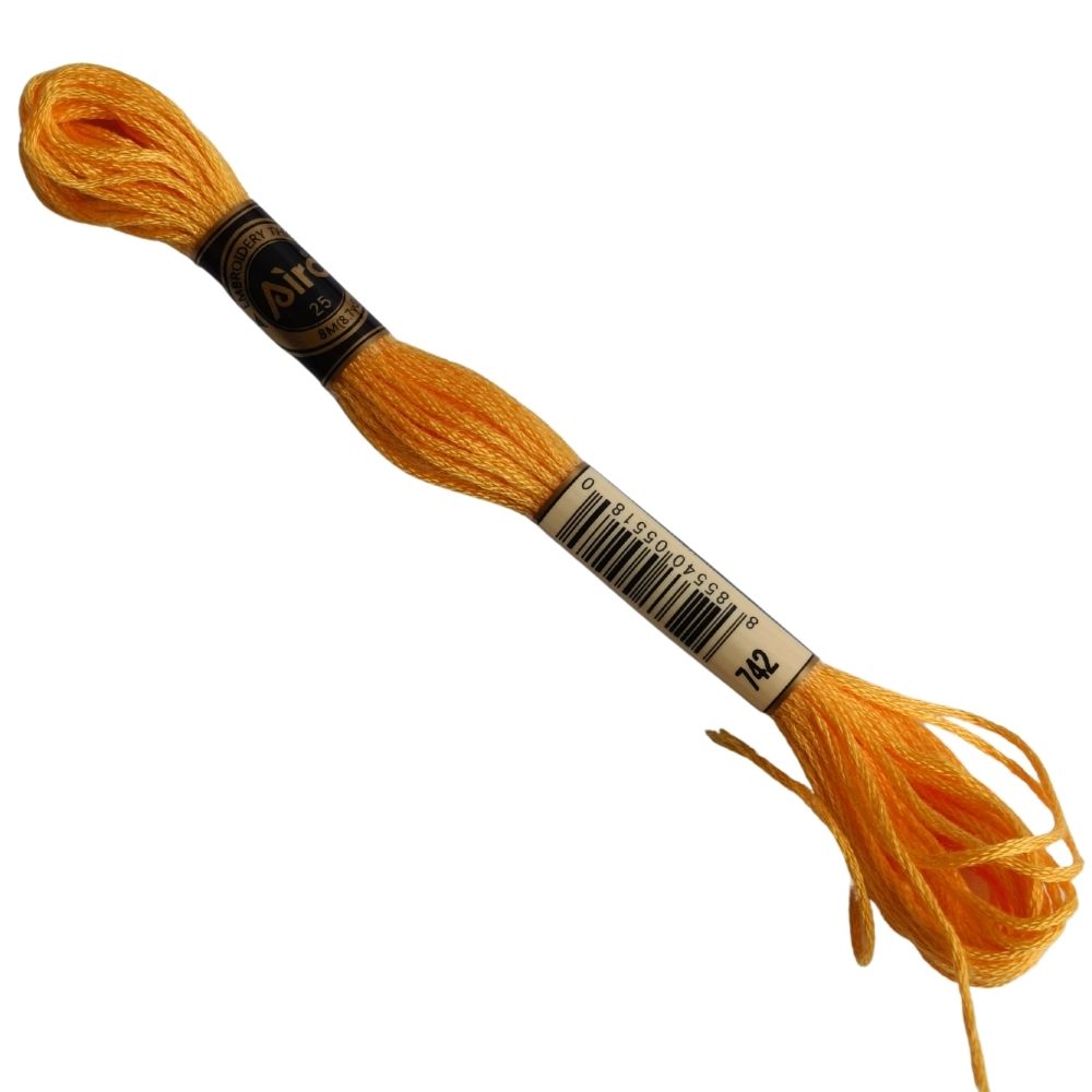 Airo Embroidery Thread 742 Light Tangerine Orange Airo Embroidery Thread 742 Light Tangerine Orange
