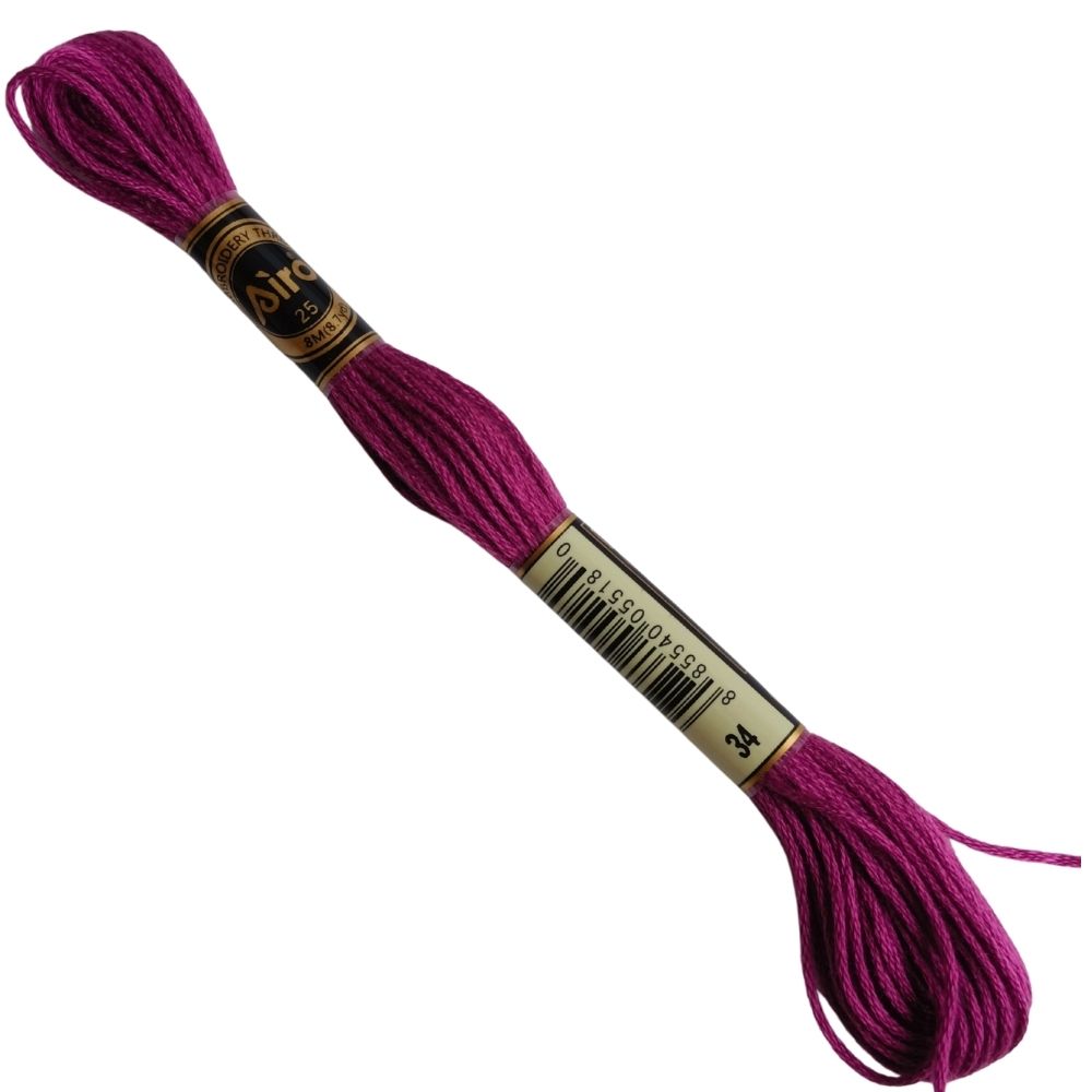 Airo Embroidery Thread 34 Dark Fuchsia
