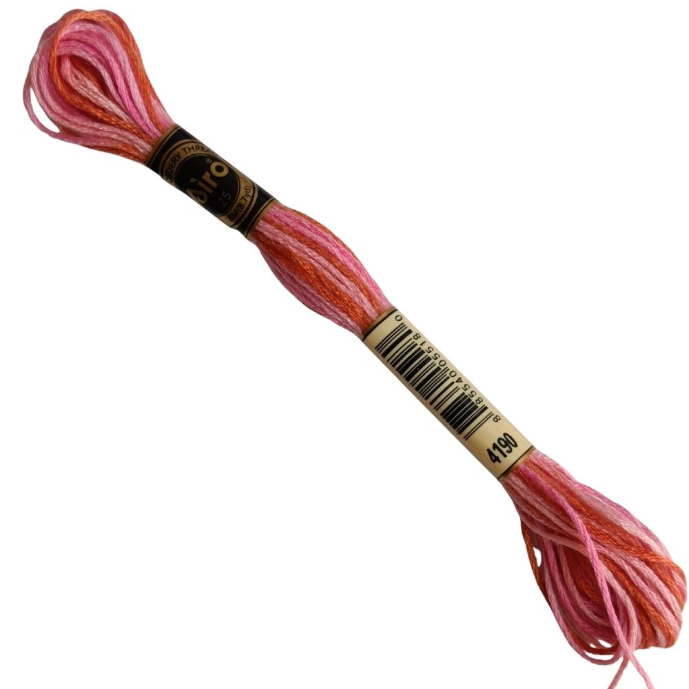 Airo Embroidery Thread Multi 4190 Ocean Coral