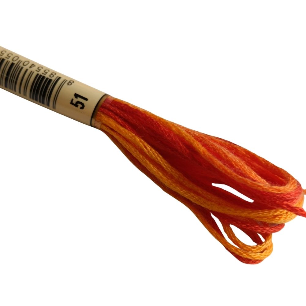 Airo Embroidery Thread Multi 51 Burnt Orange Yellow