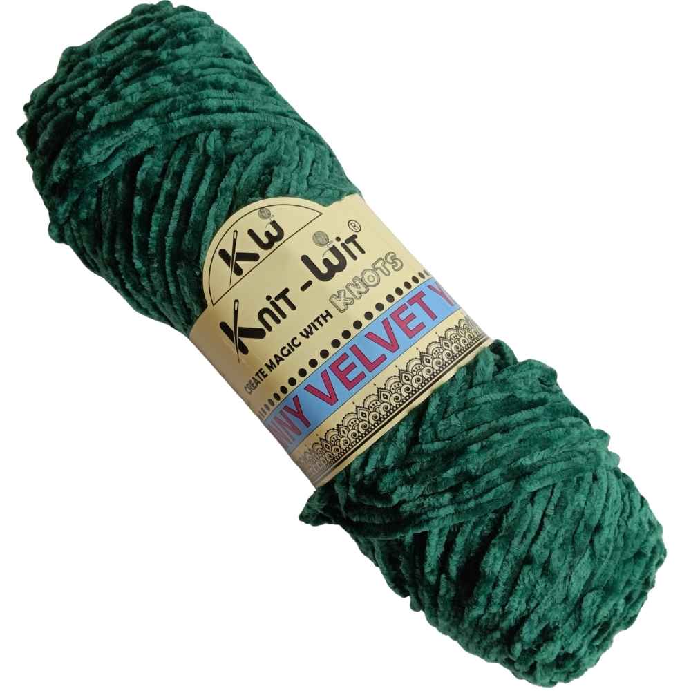 Thin Velvet Yarn 142 Dark Green Thin Velvet Yarn 142 Dark Green