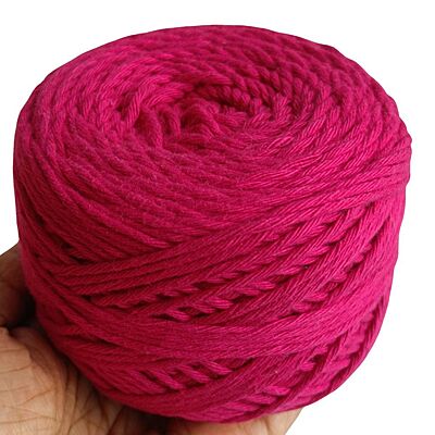 Cotton Yarn 8 Ply Magenta Cotton Yarn 8 Ply Magenta