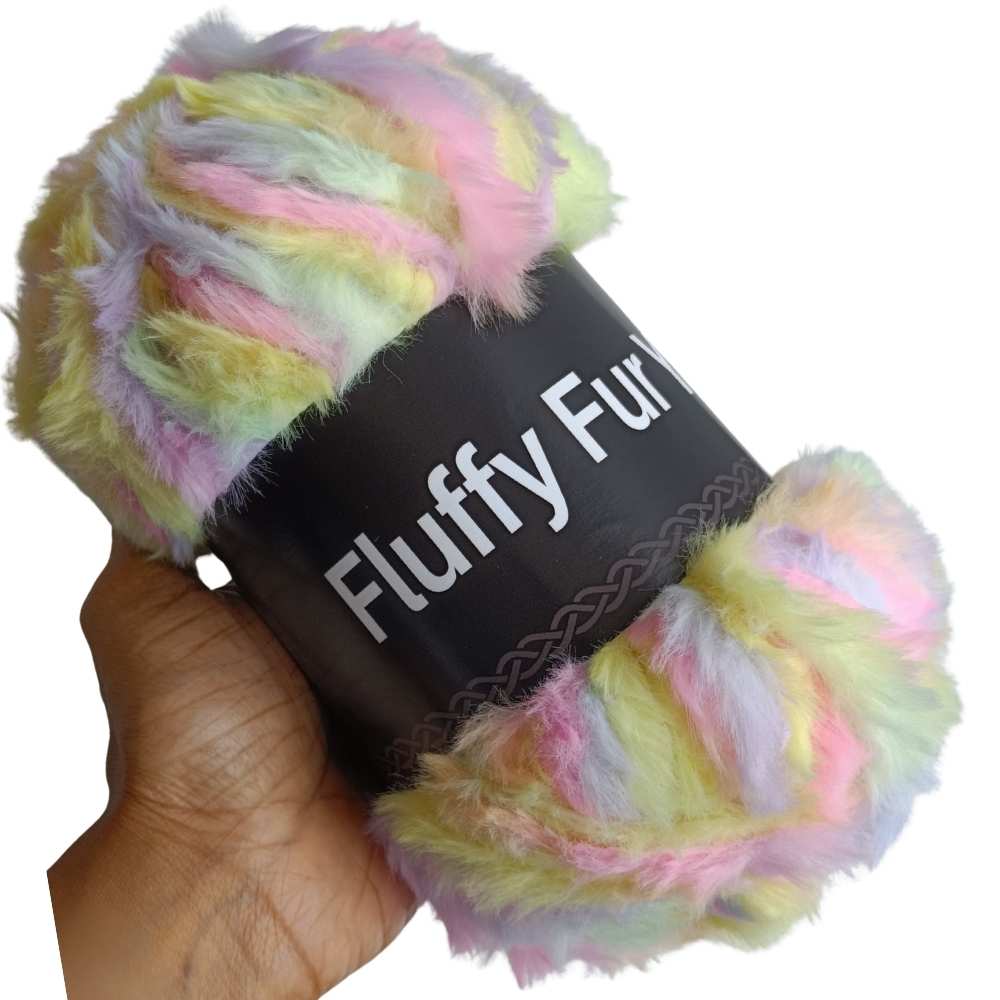 Fluffy Fur Yarn 56 Multi Rainbow Fluffy Fur Yarn 56 Multi Rainbow