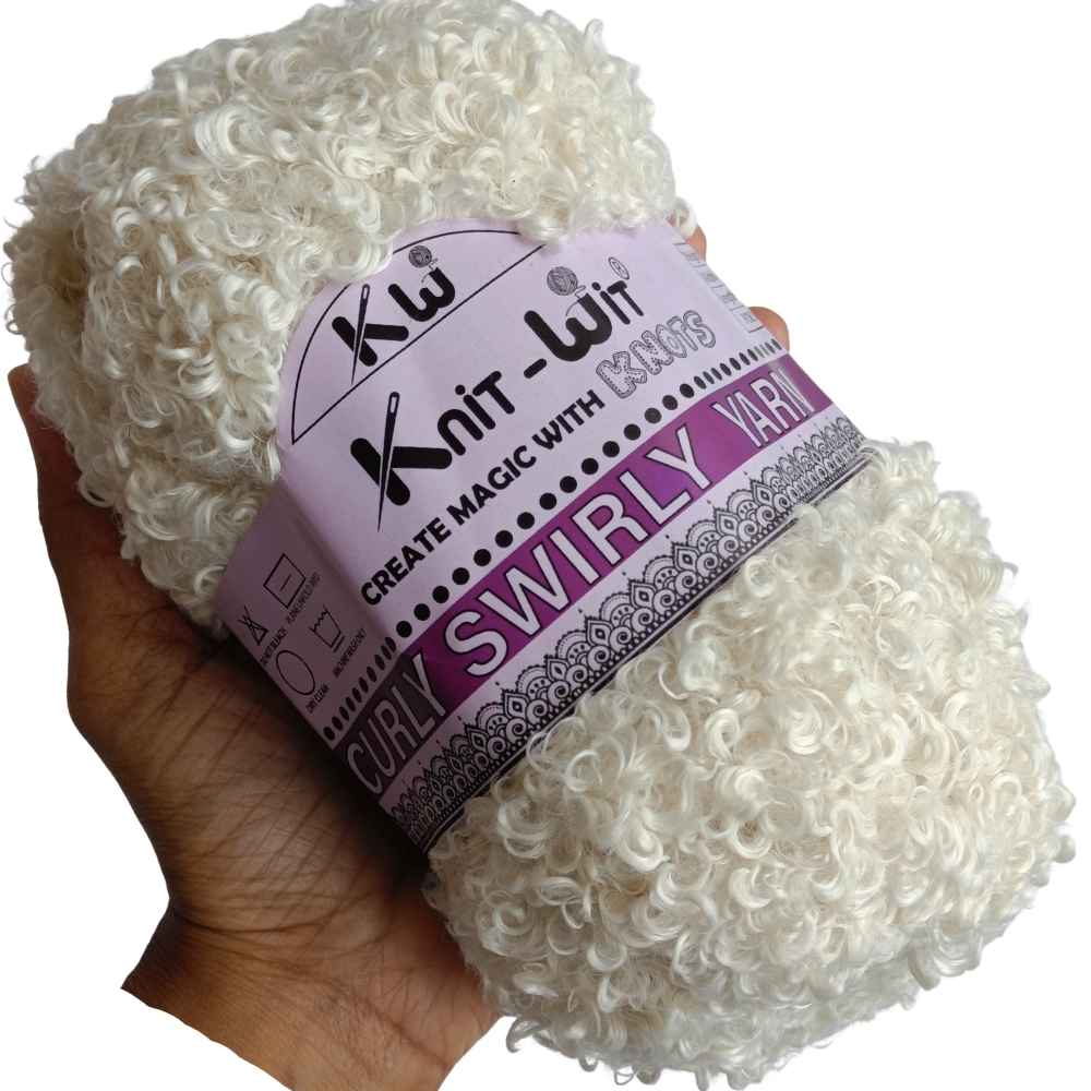 Curly Swirly Yarn 404 Off White