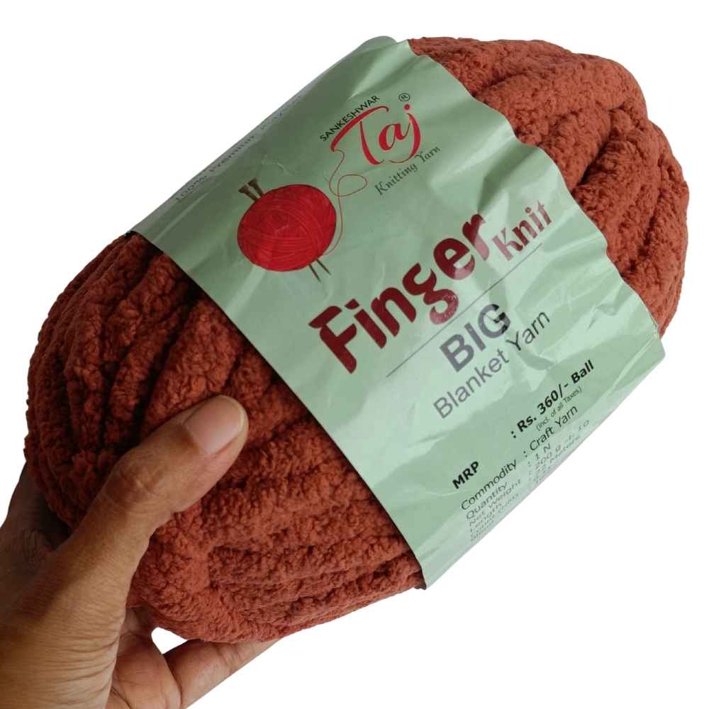 Taj Finger Knit Yarn - Burnt Orange