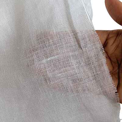 Pure Linen Fabric White Pure Linen Fabric White