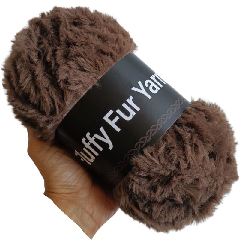 Fluffy Fur Yarn 70 Brown Fluffy Fur Yarn 70 Brown