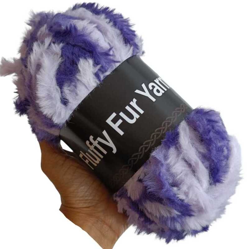 Fluffy Fur Yarn 75 Multi Heliotrope Fluffy Fur Yarn 75 Multi Heliotrope