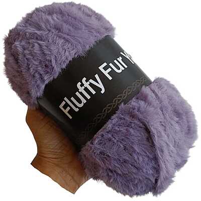 Fluffy Fur Yarn 71 Purplish Grey Fluffy Fur Yarn 71 Purplish Grey
