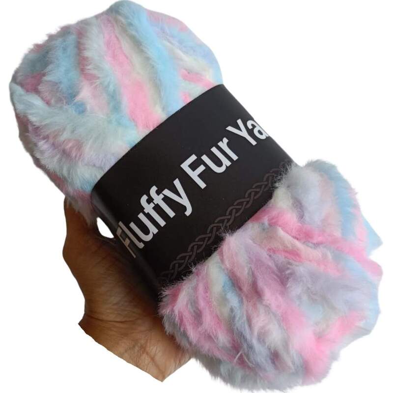 Fluffy Fur Yarn 73 Multi Unicorn Fluffy Fur Yarn 73 Multi Unicorn
