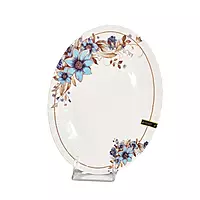 Oval Shaped Floral Printed Rice Serving Tray
