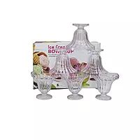 Classic Ice Cream Bowl Plastic Cup Set 6 Pcs Gift Set Box