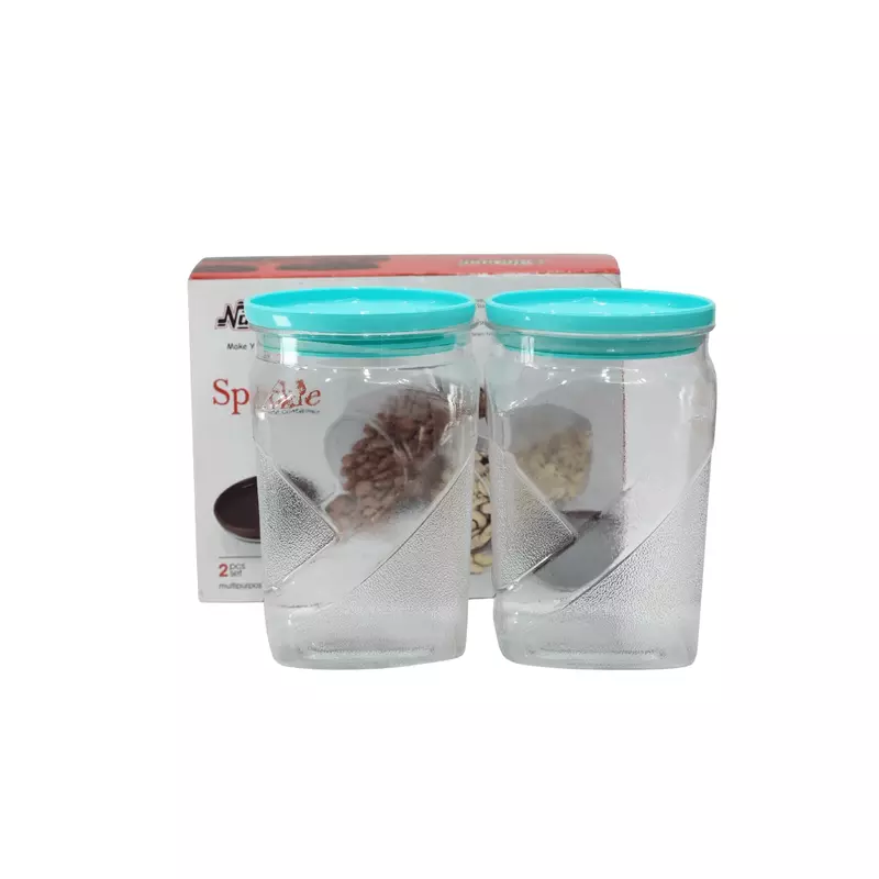 Premium Quality Air Tight 1500 ML 2 Pcs Jar Set