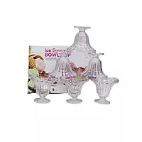 Classic Ice Cream Bowl Plastic Cup Set 6 Pcs Gift Set Box