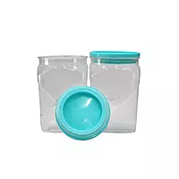 Premium Quality Air Tight 1500 ML 2 Pcs Jar Set