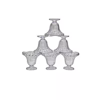 Classic Ice Cream Bowl Plastic Cup Set 6 Pcs Gift Set Box