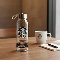Starbucks-Themed Glass Water Bottle