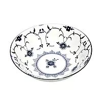 Blue and White Ceramic Serving Bowl