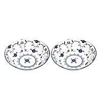 Blue and White Ceramic Serving Bowl