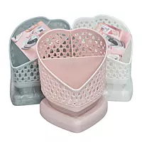 Compartment Heart Shape Pen holder