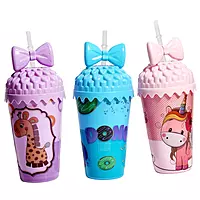 Unique Arts Sipper Water Bottler Sipper Glass Sipper with Straw for Girls 500 ml Sipper