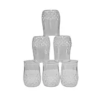 Set of 6 Designer Plastic Glass Set - 250ml