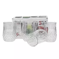 Set of 6 Designer Plastic Glass Set - 250ml
