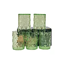 Set of 6 Transparent Plastic Glass Set - 250ml each