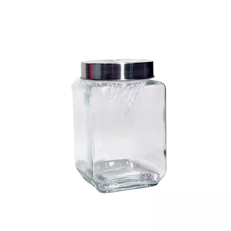 Square Glass Storage Jar 800ml