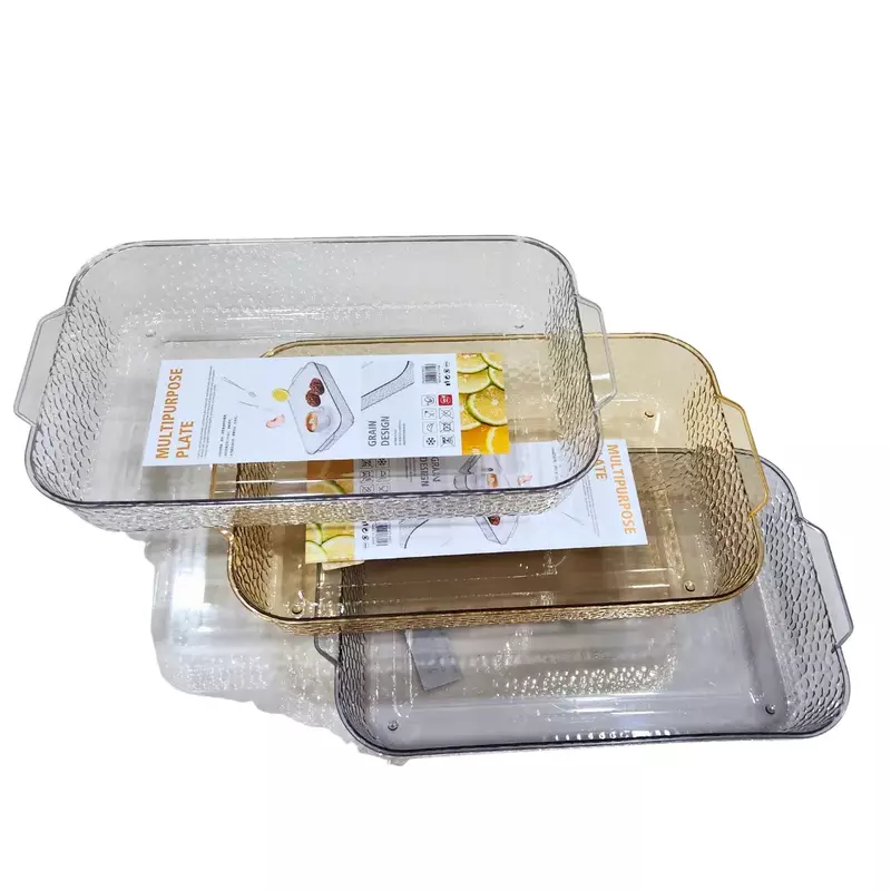 Transparent Multipurpose Serving Tray with Handle