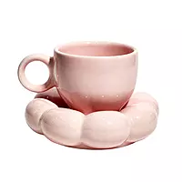 Ceramic Cloud Mug Cute Cup with Sunflower Coaster 7oz Cute Ceramic Coffee Mug with Saucer Set for Office Home Coffee Tea Latte Milk  180 ml