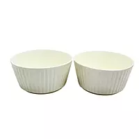 Ceramic Ribbed Bowl Set of 2
