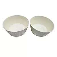 Ceramic Ribbed Bowl Set of 2