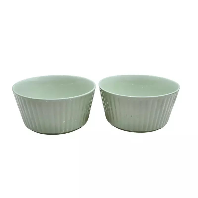 Ceramic Ribbed Bowl Set of 2
