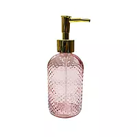Textured Glass Liquid Soap Dispenser with Pump