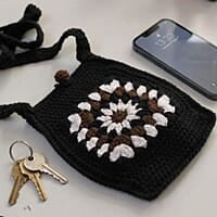 Granny Square Small Mobile Bag