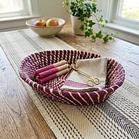 Moonj Magenta Shallow Basket