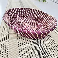 Moonj Magenta Shallow Basket