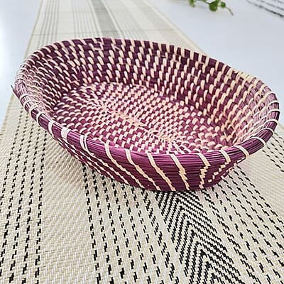 Moonj Magenta Shallow Basket