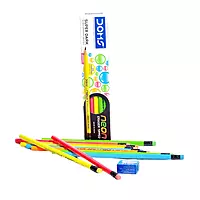 Doms Neon Eraser Tipped Pencils