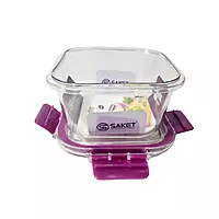 Airtight Plastic Square Food Storage Containers with Lids Leak proof, Freezer safe 750ml